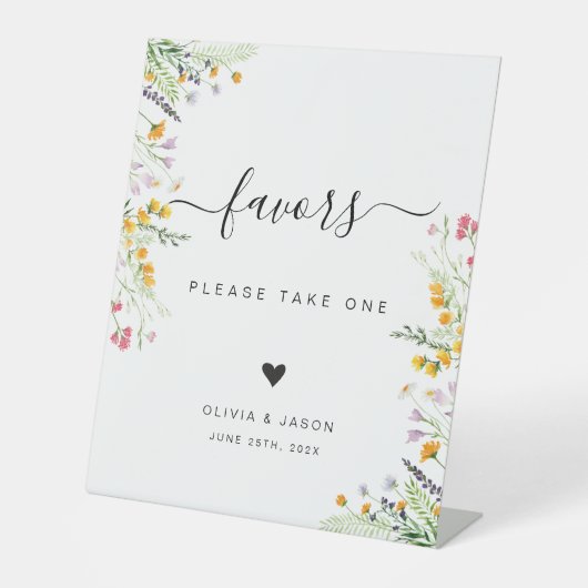 ワイルドフラワー誕生日の好意サイン 台座サイン (正面)