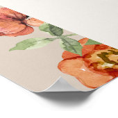 ワイルドフラワー誕生日ウェルカムポスター ポスター (角)