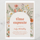 ワイルドフラワー誕生日タイムカプセル標識 (正面)