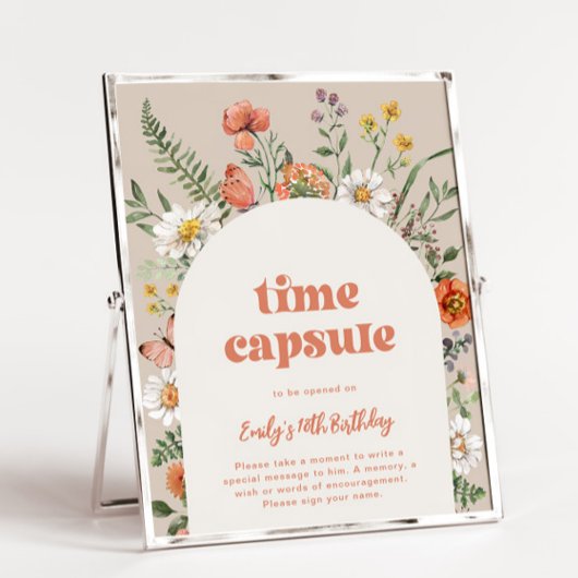 ワイルドフラワー誕生日タイムカプセル標識