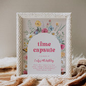 ワイルドフラワー誕生日タイムカプセル標識