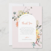 ワイルドフラワー誕生日テーブルサンキューカード サンキューカード (正面)