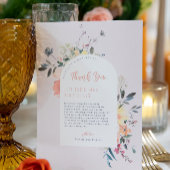 ワイルドフラワー誕生日テーブルサンキューカード サンキューカード