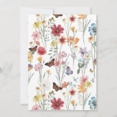 ワイルドフラワー誕生日テーマ招待状 – ボホフローラ 招待状 (裏面)
