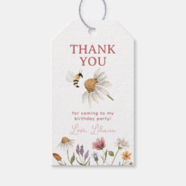 ワイルドフラワー誕生日パーティーお願い ギフトタグ