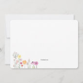 ワイルドフラワー誕生日パーティーの招待 招待状 (裏面)