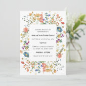 ワイルドフラワー誕生日パーティーの招待 招待状 (スタンド正面)