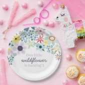 ワイルドフラワー誕生日パーティーフローラ ペーパープレート (パーティー)