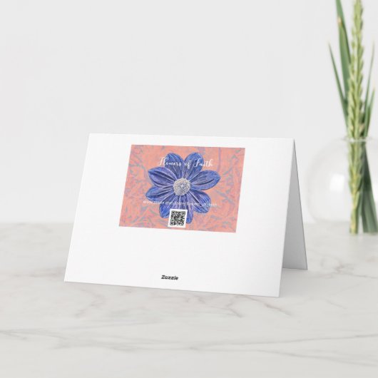 ワイルドフラワー誕生日恵み信仰カード カード (裏面)