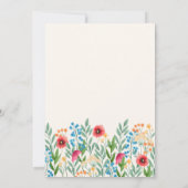 ワイルドフラワー誕生日招待状のダウンロード 招待状 (裏面)