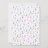 ワイルドフラワー誕生日招待状 招待状 (裏面)