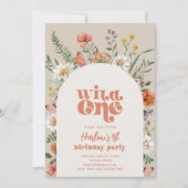 ワイルドフラワー誕生日招待状 | Wildflower First 招待状 (正面)