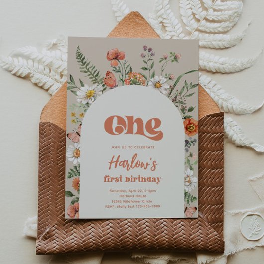 ワイルドフラワー誕生日招待状 | Wildflower First 招待状
