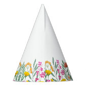 ワイルドフラワー誕生日水彩 パーティーハット (裏面)
