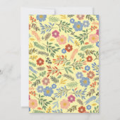 ワイルドフラワー誕生日素朴フローラパーティー 招待状 (裏面)