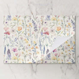 ワイルドフラワー誕生日結婚シャワー紙ランチョンマット ペーパーパッド