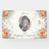 ワイルドフラワー誕生祝いフォトバナー 横断幕 (横)