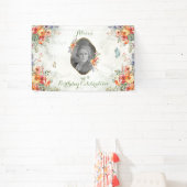 ワイルドフラワー誕生祝いフォトバナー 横断幕 (インサイチュ)