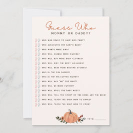 ワイルドフラワー誰が赤ちゃんシャワーゲームカードを推測 招待状