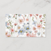 ワイルドフラワー赤ちゃんカラフルシャワー用ブック エンクロージャーカード (裏面)