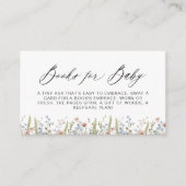 ワイルドフラワー赤ちゃんカラフルシャワー用ブック エンクロージャーカード (正面)