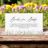 ワイルドフラワー赤ちゃんカラフルシャワー用ブック エンクロージャーカード