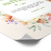 ワイルドフラワー赤ちゃんシャワーおむつラッフルポスター ポスター (角)