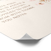 ワイルドフラワー赤ちゃんシャワーのゲストブックサイン ポスター (角)