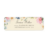 ワイルドフラワー赤ちゃんシャワーアドレス ラベル (正面)