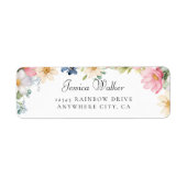 ワイルドフラワー赤ちゃんシャワーアドレス ラベル (正面)