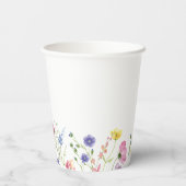ワイルドフラワー赤ちゃんシャワーカップ | カスタムテキスト | フローラ 紙コップ (裏面)