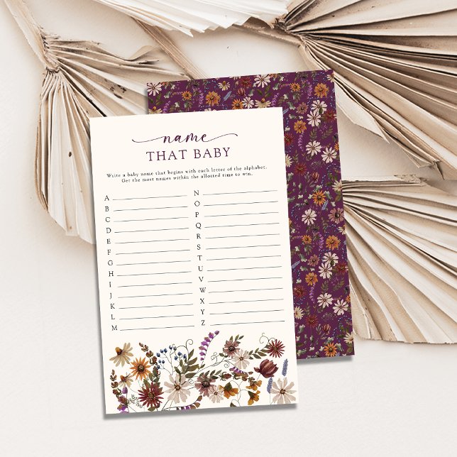 ワイルドフラワー赤ちゃんシャワーゲーム (Wildflower Baby Shower Game
)