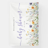 ワイルドフラワー赤ちゃんシャワーバナー 横断幕 (縦)