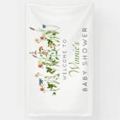 ワイルドフラワー赤ちゃんシャワーバナー 横断幕 (縦)