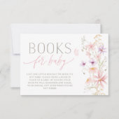 ワイルドフラワー赤ちゃんシャワーブックベビーカード 招待状 (正面)