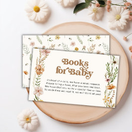 ワイルドフラワー赤ちゃんシャワーブックリクエストエンクロージャカード エンクロージャーカード