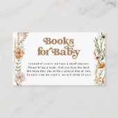 ワイルドフラワー赤ちゃんシャワーブックリクエストエンクロージャカード エンクロージャーカード (正面)