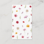 ワイルドフラワー赤ちゃんシャワーブックリクエスト エンクロージャーカード (裏面)