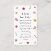 ワイルドフラワー赤ちゃんシャワーブックリクエスト エンクロージャーカード (正面)