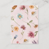 ワイルドフラワー赤ちゃんシャワーブックリクエスト エンクロージャーカード (裏面)