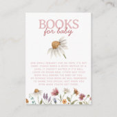 ワイルドフラワー赤ちゃんシャワーブックリクエスト エンクロージャーカード (正面)