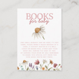 ワイルドフラワー赤ちゃんシャワーブックリクエスト エンクロージャーカード