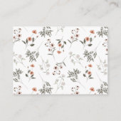 ワイルドフラワー赤ちゃんシャワーブックリクエスト エンクロージャーカード (裏面)