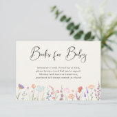 ワイルドフラワー赤ちゃんシャワーベビー収納用ブック 招待状 (スタンド正面)