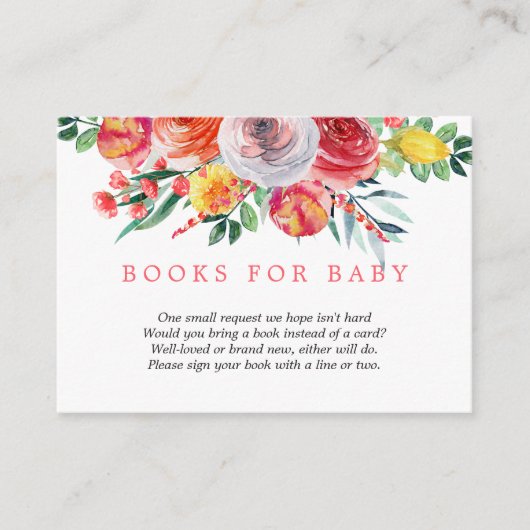 ワイルドフラワー赤ちゃんシャワーベビー エンクロージャーカード (正面)