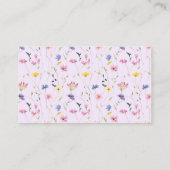 ワイルドフラワー赤ちゃんシャワーベビー エンクロージャーカード (裏面)