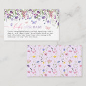 ワイルドフラワー赤ちゃんシャワーベビー エンクロージャーカード (正面/裏面)