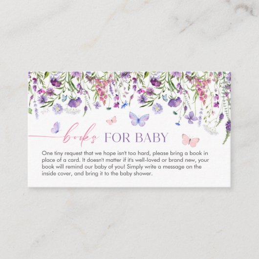 ワイルドフラワー赤ちゃんシャワーベビー エンクロージャーカード (正面)