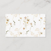 ワイルドフラワー赤ちゃんシャワーベビー エンクロージャーカード (裏面)