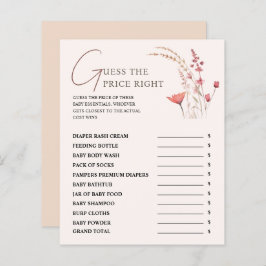 ワイルドフラワー赤ちゃんシャワー価格の右ゲームを推測